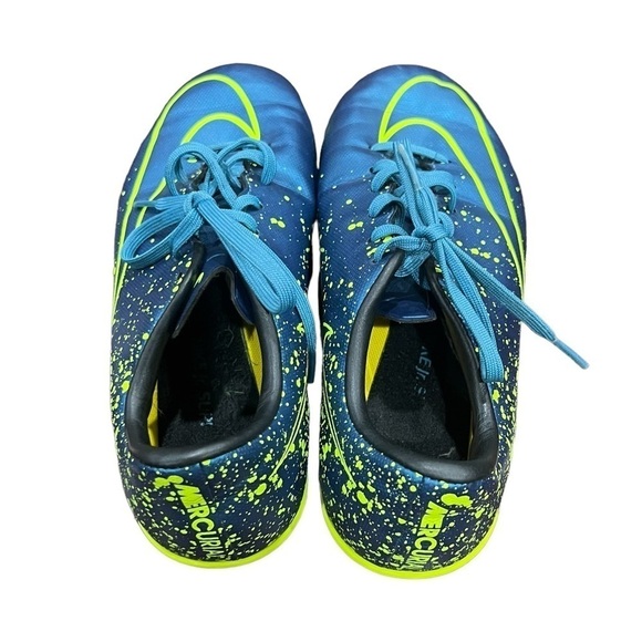 Nike Squadron Blue Volt Jr Mercurial Victory V IC PS Soccer Shoes Size 5 Youth - Picture 4 of 8